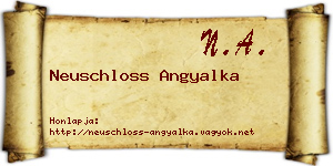Neuschloss Angyalka névjegykártya